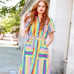 NWOT Christopher John Roberts for Target Rainbow shirtdress 24W/26W